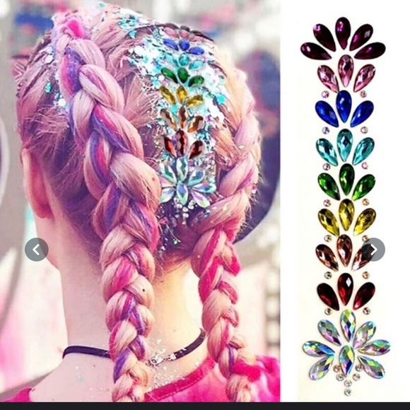 NEW festival face/hair gems stick on adhesive - Picture 2 of 4